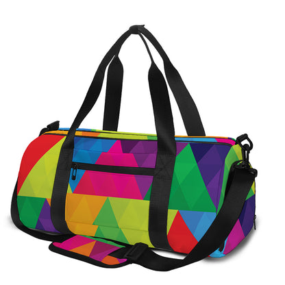Rainbow Triangles Pattern Print Gym Bag