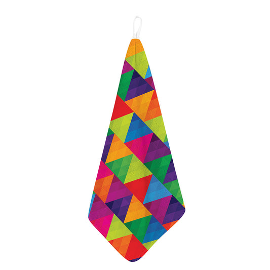 Rainbow Triangles Pattern Print Hand Towel