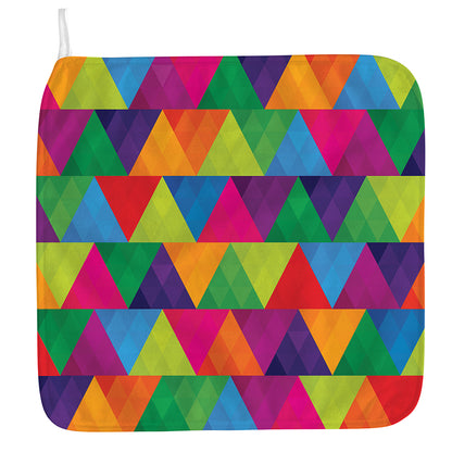 Rainbow Triangles Pattern Print Hand Towel