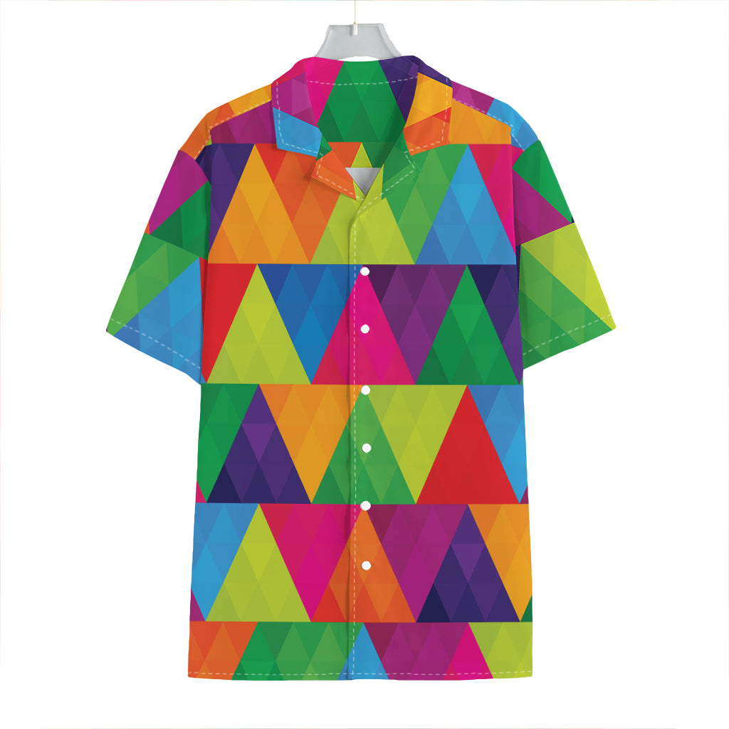 Rainbow Triangles Pattern Print Hawaiian Shirt