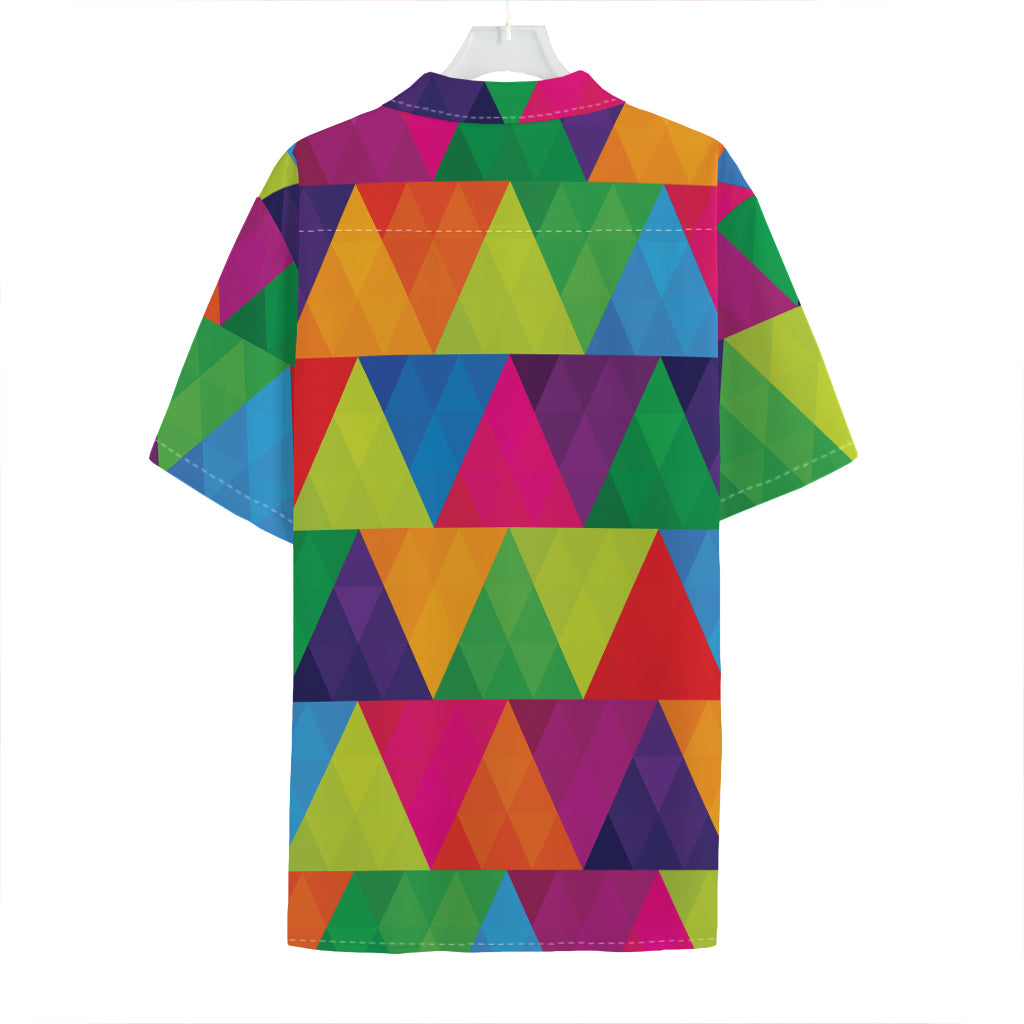 Rainbow Triangles Pattern Print Hawaiian Shirt