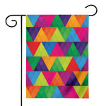 Rainbow Triangles Pattern Print House Flag