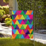 Rainbow Triangles Pattern Print House Flag