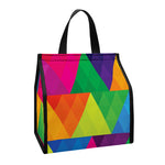 Rainbow Triangles Pattern Print Insulated Lunch Tote