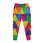 Rainbow Triangles Pattern Print Jogger Pants