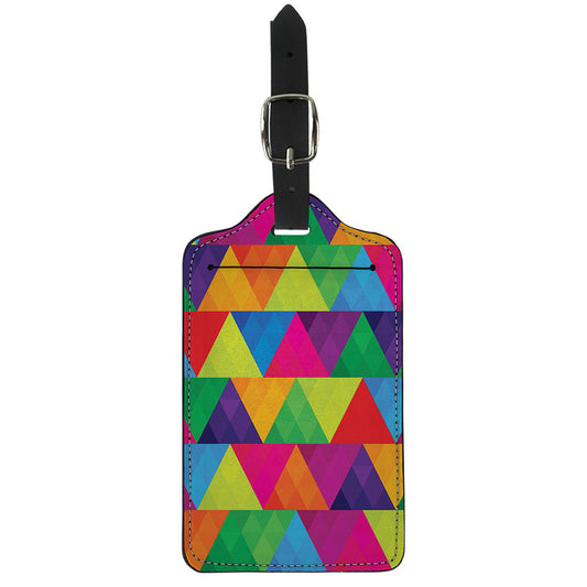 Rainbow Triangles Pattern Print Luggage Tag
