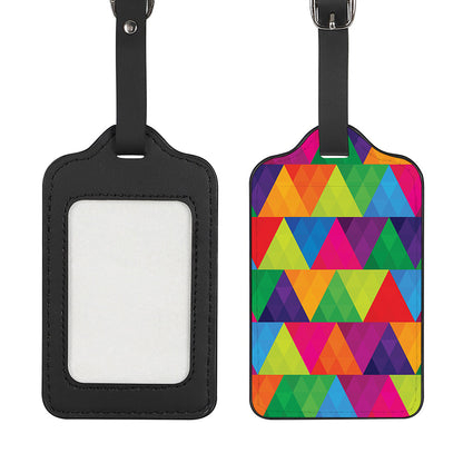 Rainbow Triangles Pattern Print Luggage Tag