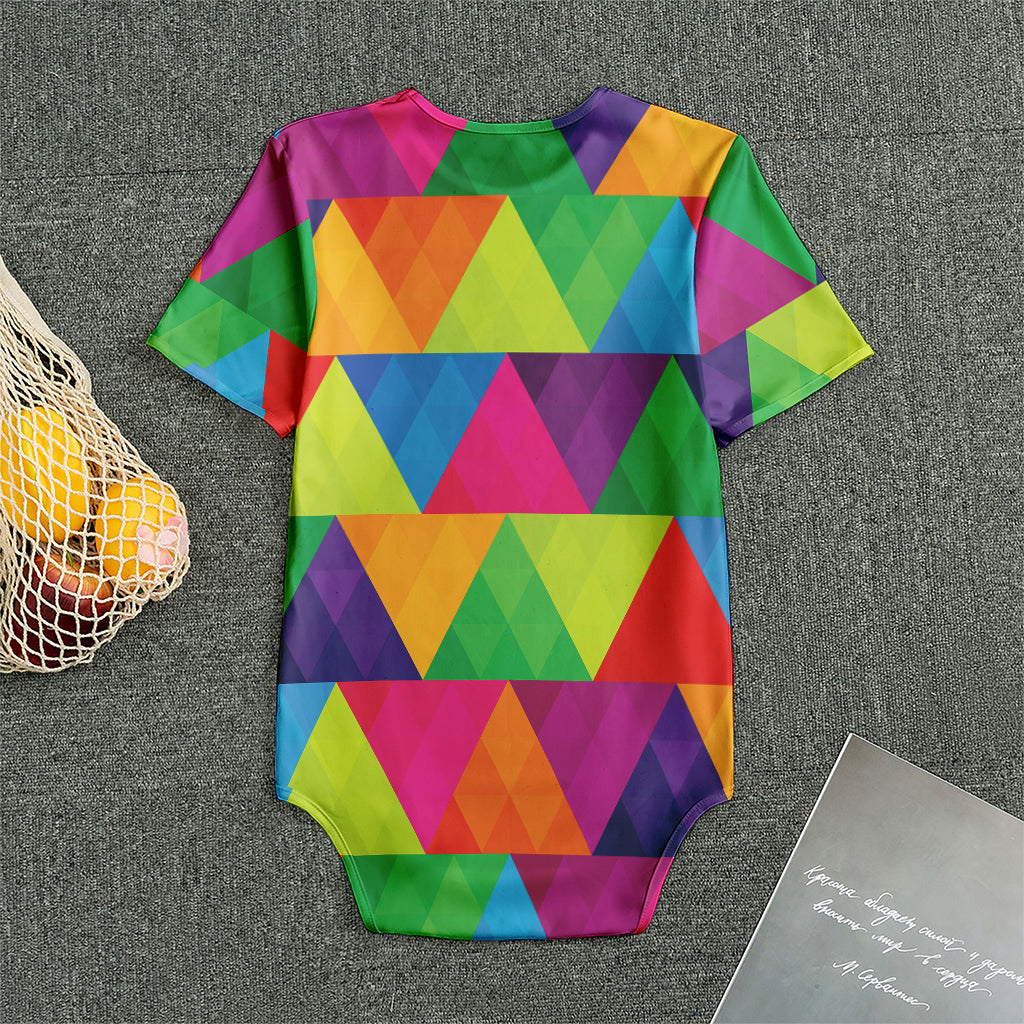 Rainbow Triangles Pattern Print Men's Bodysuit