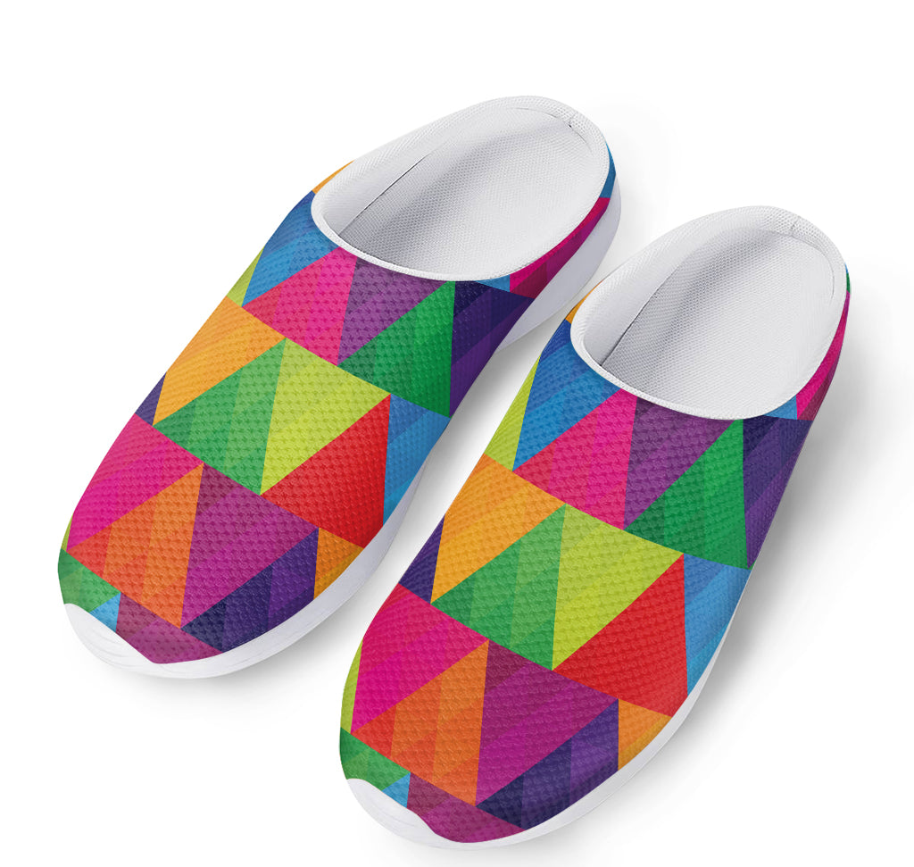 Rainbow Triangles Pattern Print Mesh Casual Shoes