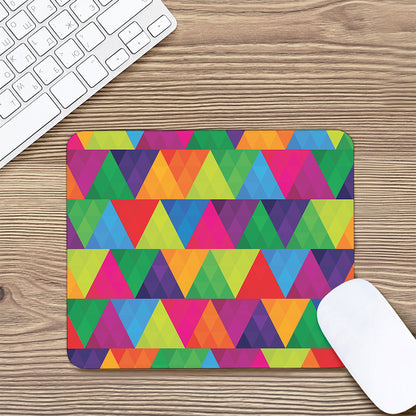 Rainbow Triangles Pattern Print Mouse Pad