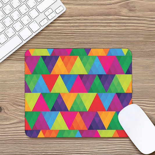 Rainbow Triangles Pattern Print Mouse Pad