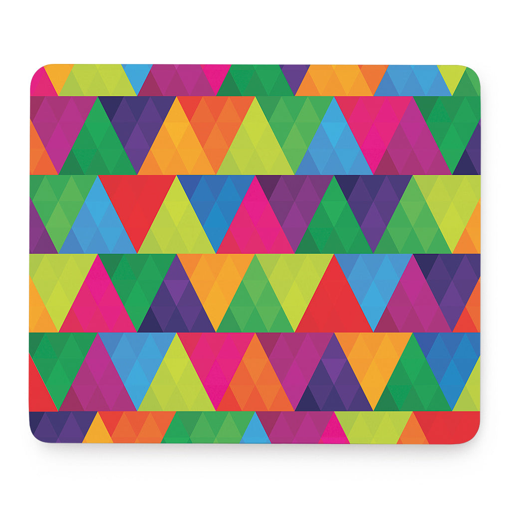 Rainbow Triangles Pattern Print Mouse Pad