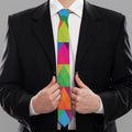Rainbow Triangles Pattern Print Necktie