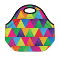 Rainbow Triangles Pattern Print Neoprene Lunch Bag