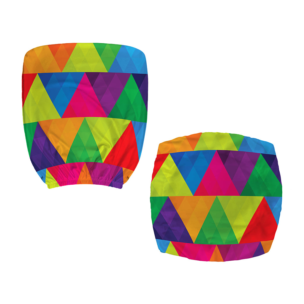 Rainbow Triangles Pattern Print Office Chair Cover