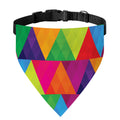 Rainbow Triangles Pattern Print Over The Collar Dog Bandana