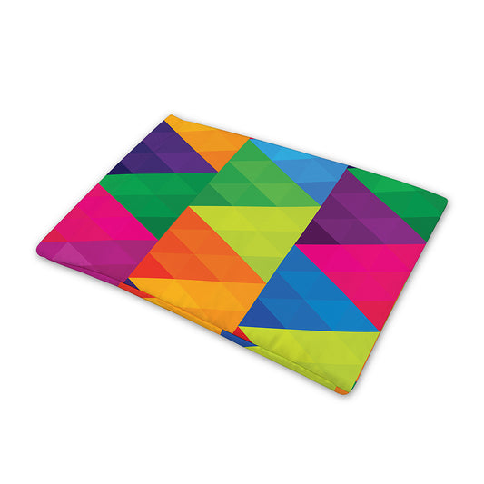 Rainbow Triangles Pattern Print Pet Cooling Mat Cover