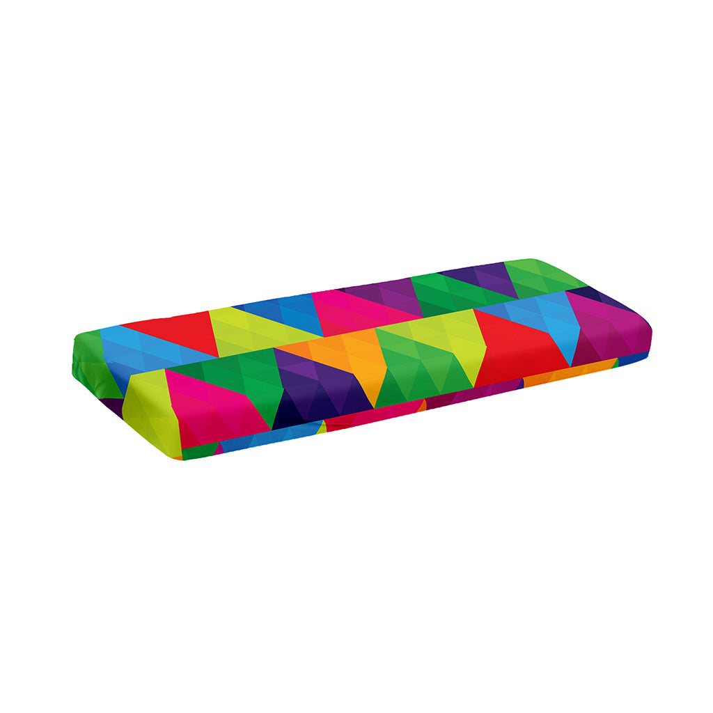 Rainbow Triangles Pattern Print Piano Keyboard Cover