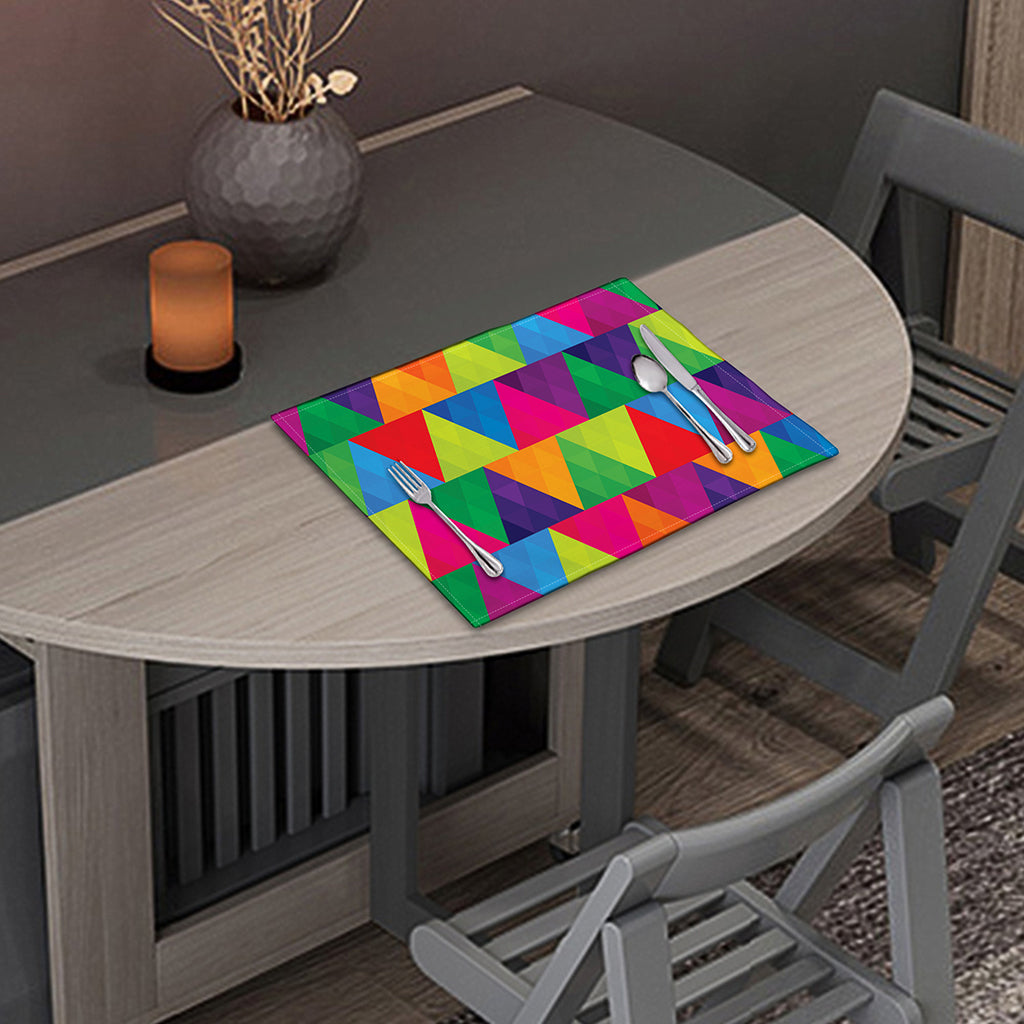 Rainbow Triangles Pattern Print Placemat