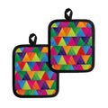 Rainbow Triangles Pattern Print Pot Holders