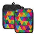 Rainbow Triangles Pattern Print Pot Holders With Pocket