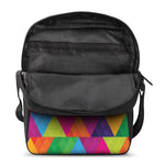 Rainbow Triangles Pattern Print Rectangular Crossbody Bag