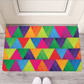 Rainbow Triangles Pattern Print Rubber Doormat