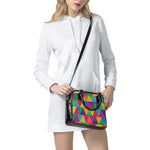 Rainbow Triangles Pattern Print Shoulder Handbag
