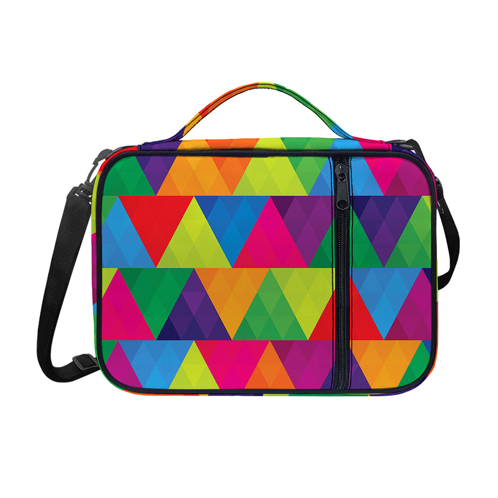 Rainbow Triangles Pattern Print Shoulder Strap Bible Bag