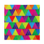 Rainbow Triangles Pattern Print Silk Bandana
