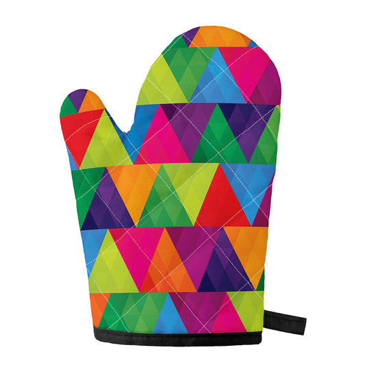 Rainbow Triangles Pattern Print Single Oven Mitt