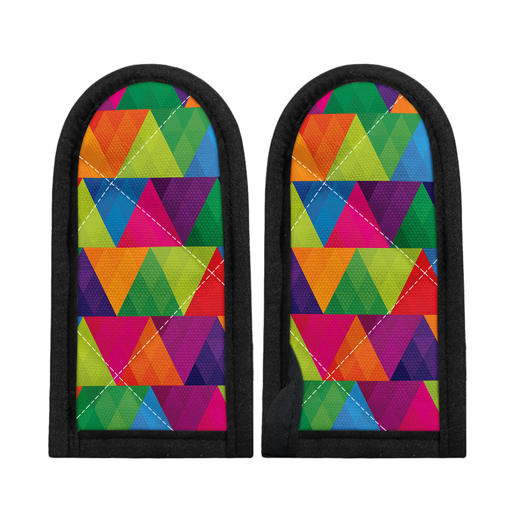 Rainbow Triangles Pattern Print Skillet Handle Cover