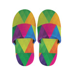 Rainbow Triangles Pattern Print Slippers