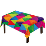 Rainbow Triangles Pattern Print Tablecloth
