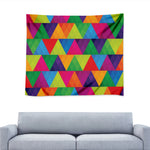 Rainbow Triangles Pattern Print Tapestry