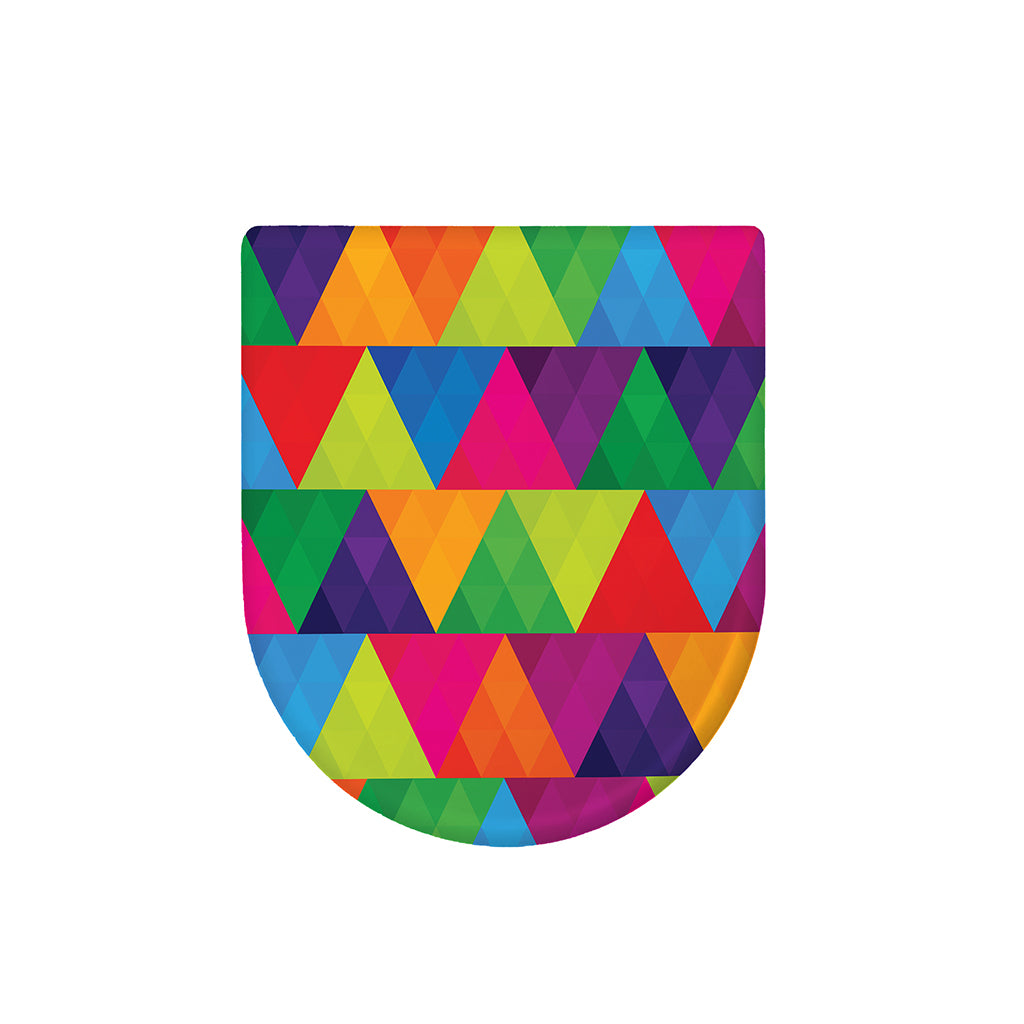 Rainbow Triangles Pattern Print Toilet Lid Cover