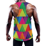 Rainbow Triangles Pattern Print Training Tank Top