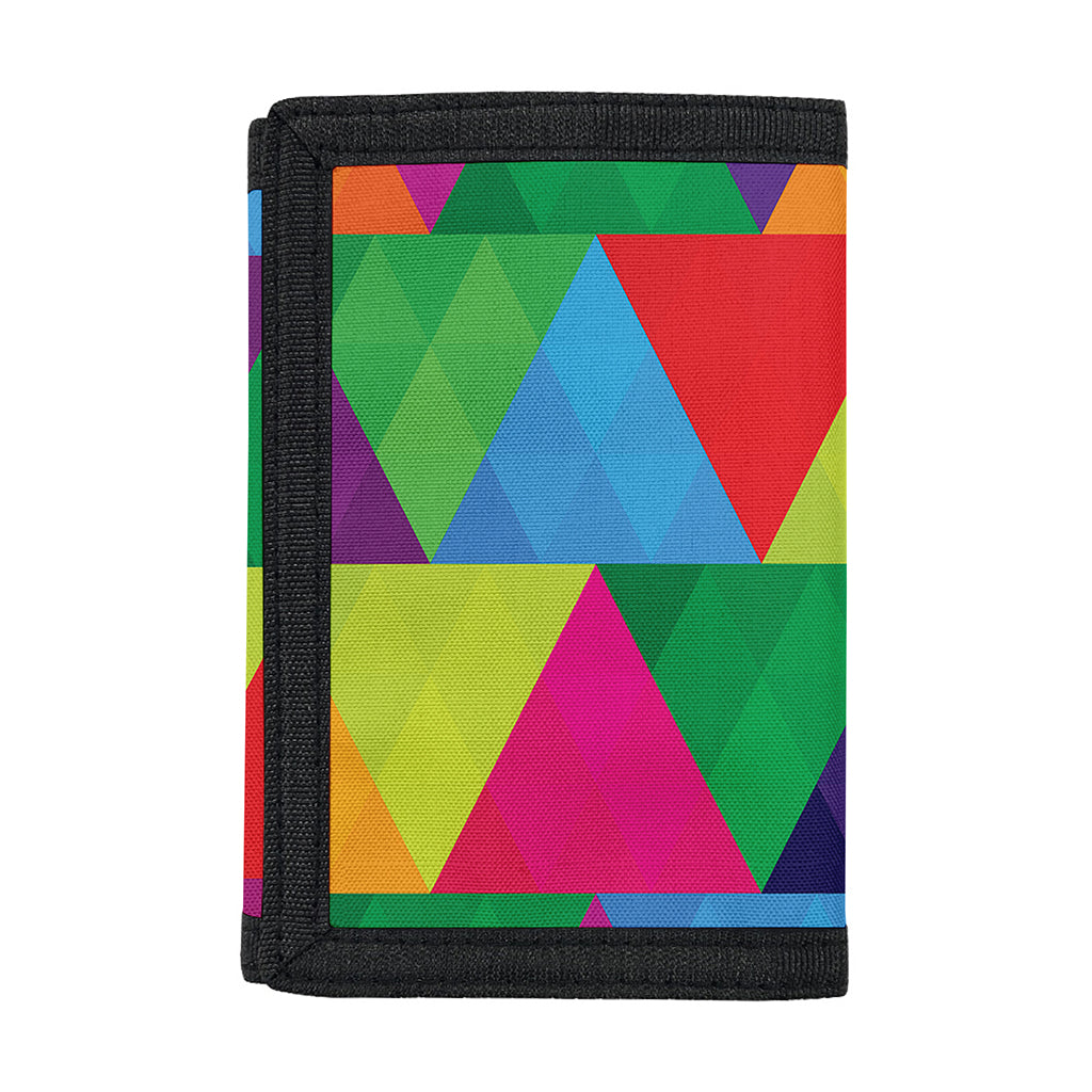 Rainbow Triangles Pattern Print Trifold Wallet