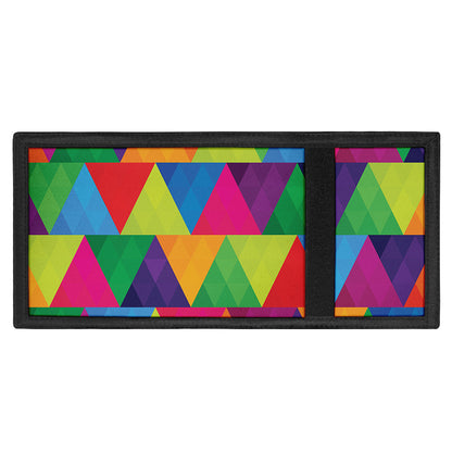 Rainbow Triangles Pattern Print Trifold Wallet