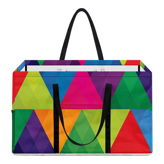 Rainbow Triangles Pattern Print Utility Tote Bag