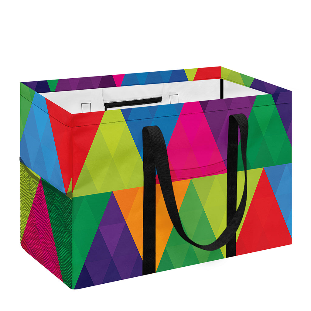 Rainbow Triangles Pattern Print Utility Tote Bag