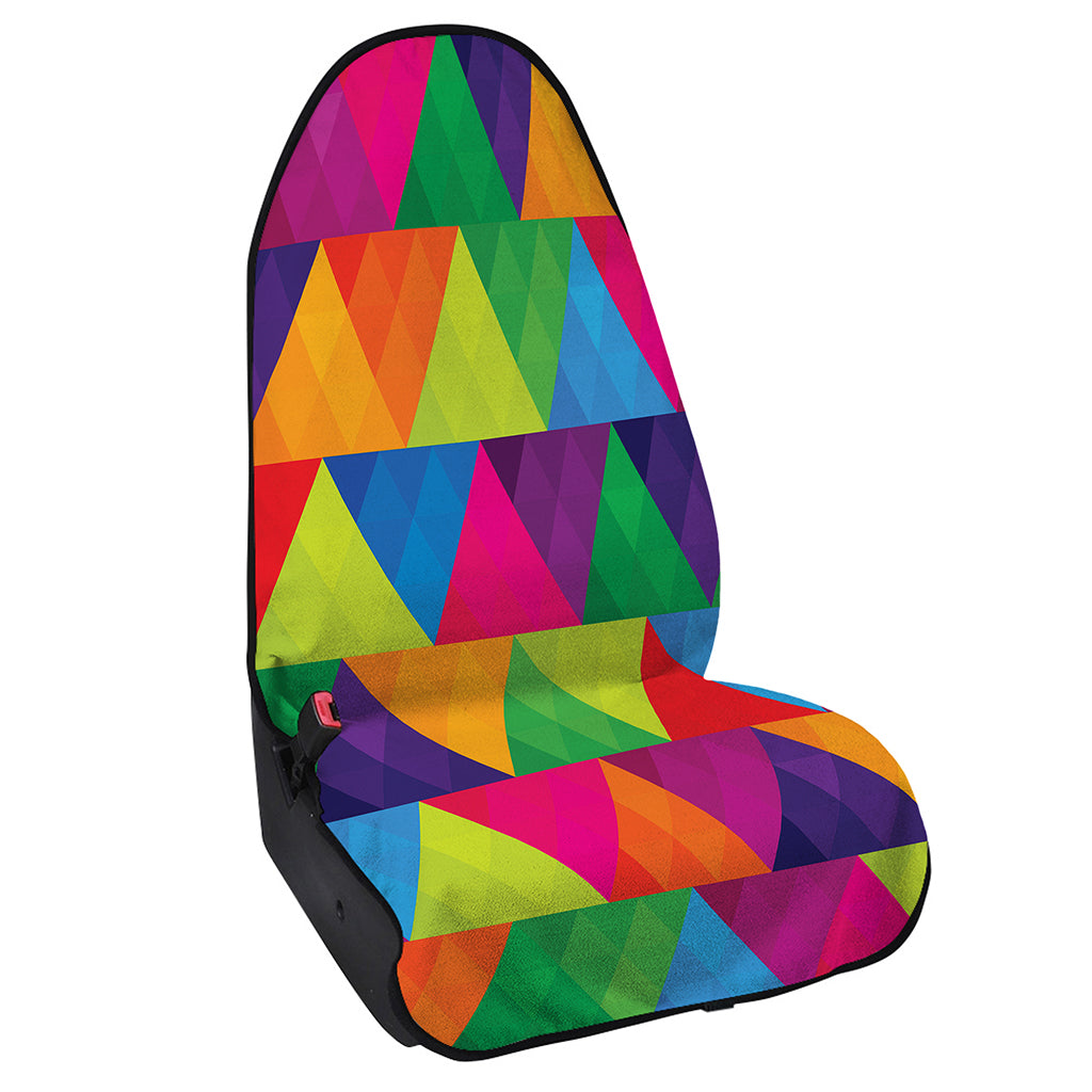 Rainbow Triangles Pattern Print Waterproof Car Seat Cover
