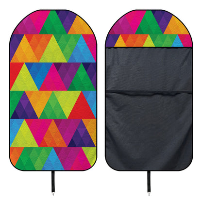 Rainbow Triangles Pattern Print Waterproof Car Seat Cover