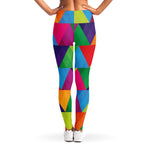 Rainbow Triangles Pattern Print Women's Leggings