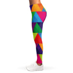 Rainbow Triangles Pattern Print Women's Leggings