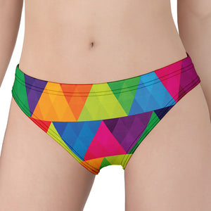 Rainbow Triangles Pattern Print Women's Panties