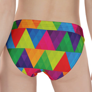 Rainbow Triangles Pattern Print Women's Panties