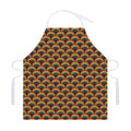 Rainbow Wave Pattern Print Adjustable Apron