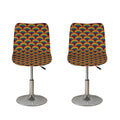 Rainbow Wave Pattern Print Bar Stool Covers