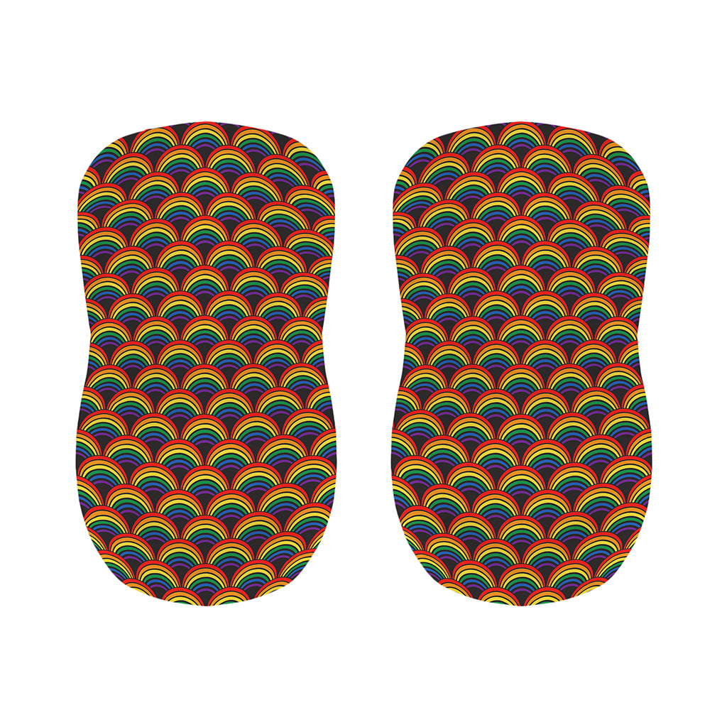Rainbow Wave Pattern Print Bar Stool Covers